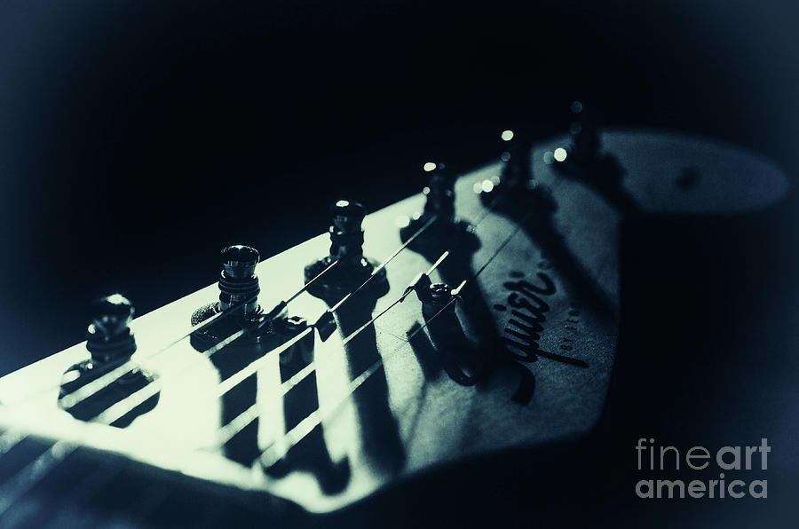 Squire Guitar Head Abstract Still Life Photograph Photograph by PIPA Fine Art - Simply Solid