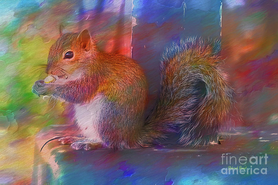 Squirrel Art Mixed Media by Deborah Benoit