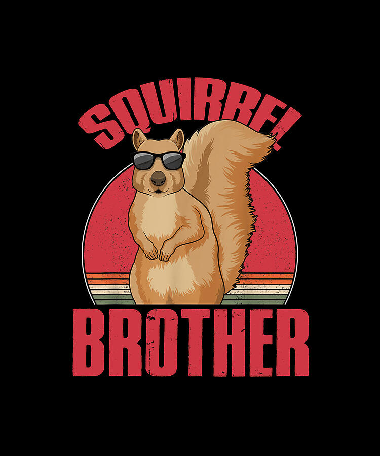 Squirrel Drawing - Squirrel BROTHER Squeak Chestnut by ThePassionShop