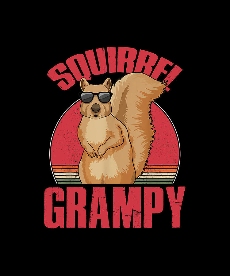 Squirrel Drawing - Squirrel GRAMPY Squeak Chestnut by ThePassionShop