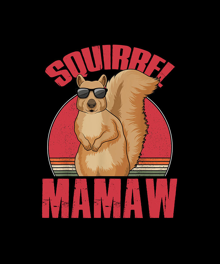 Cool Drawing - Squirrel MAMAW Squeak Chestnut by ThePassionShop