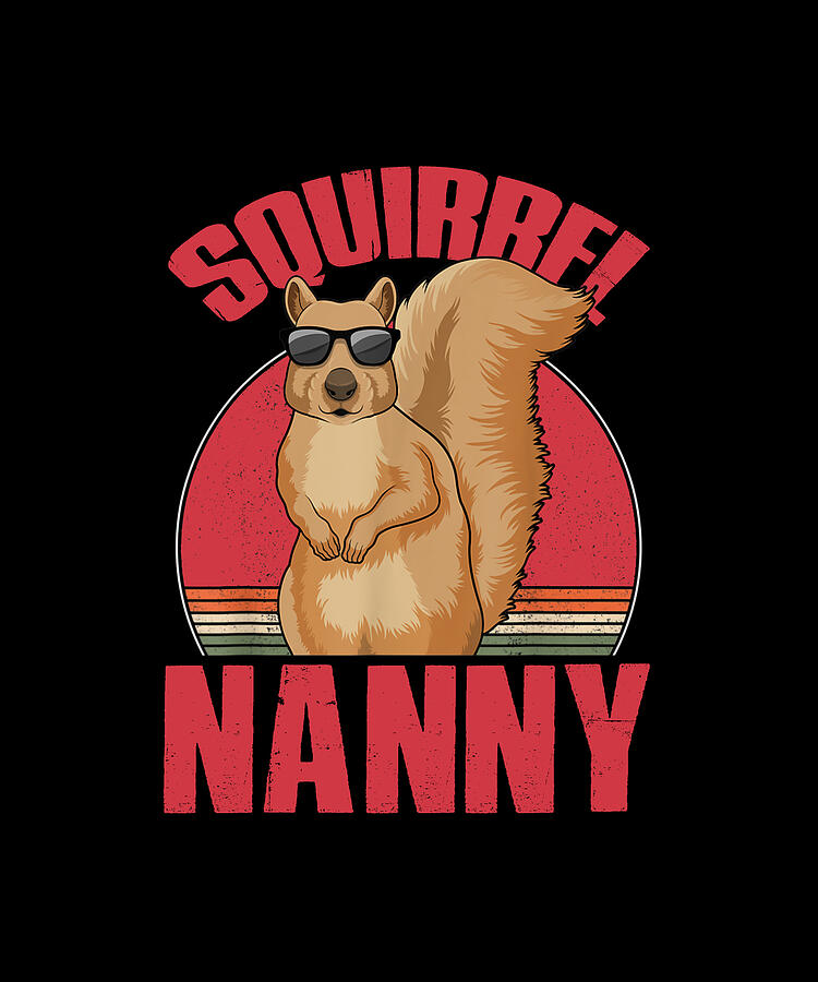 Squirrel Drawing - Squirrel NANNY Squeak Chestnut by ThePassionShop