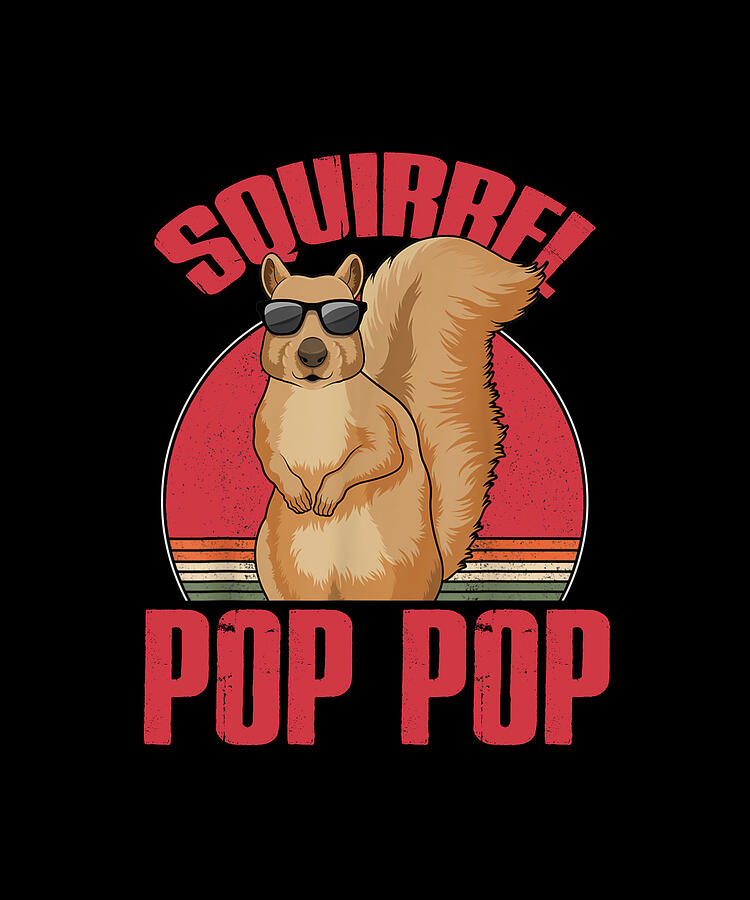 Squirrel Drawing - Squirrel POP POP Squeak Chestnut by ThePassionShop
