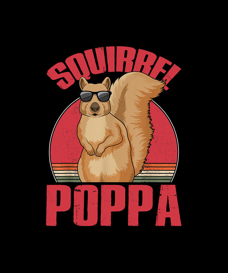 Squirrel Drawing - Squirrel POPPA Squeak Chestnut by ThePassionShop
