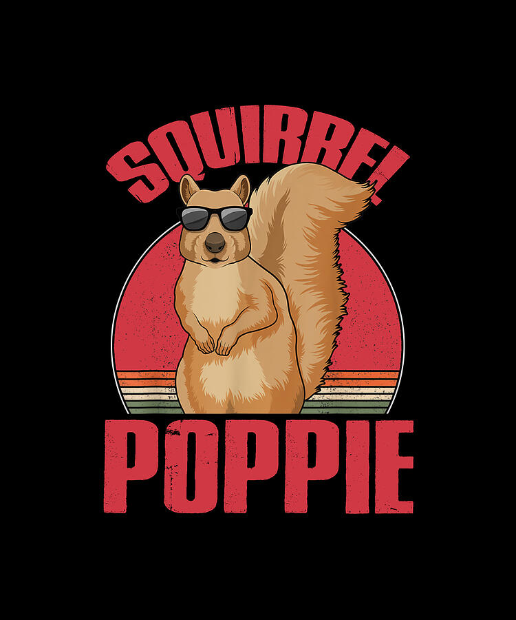 Vintage Drawing - Squirrel POPPIE Squeak Chestnut by ThePassionShop
