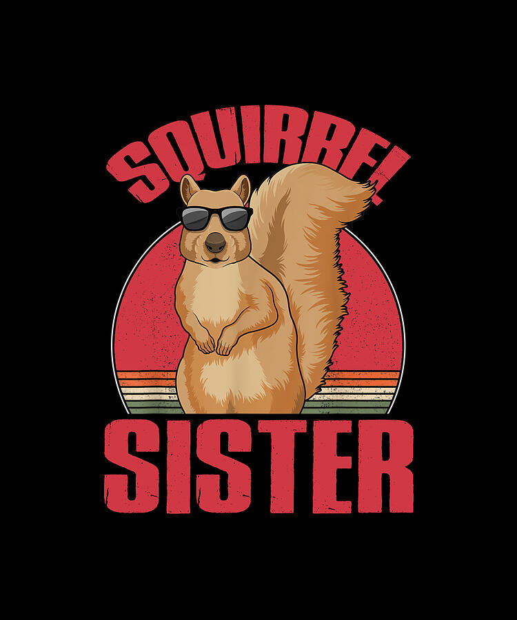 Squirrel Drawing - Squirrel SISTER Squeak Chestnut by ThePassionShop