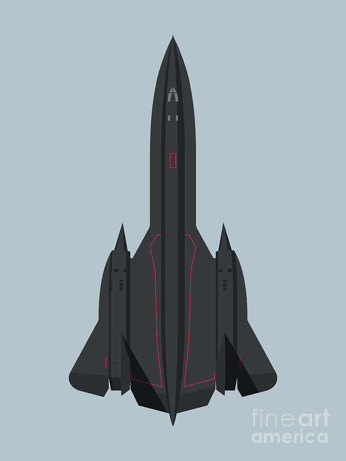 Blackbird Digital Art - SR-71 Blackbird Jet Aircraft - Cloud by Organic Synthesis
