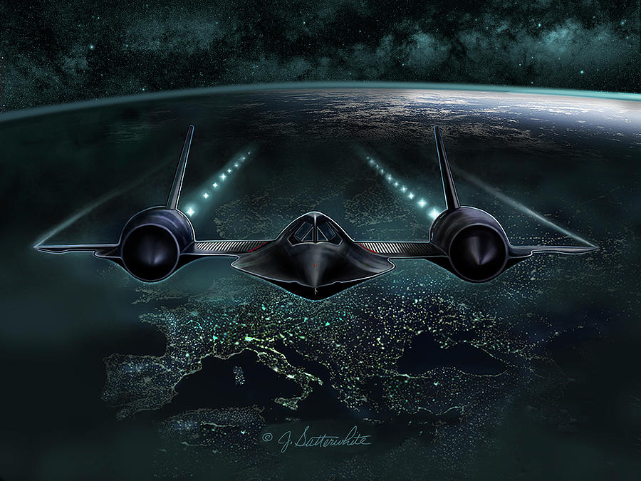 SR-71 Blackbird Digital Art by Joe Satterwhite - Pixels