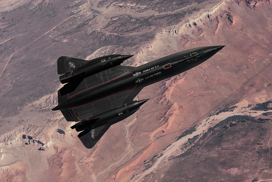 Sr 71a Blackbird Reconnaissance Jet Digital Art By Erik Simonsen