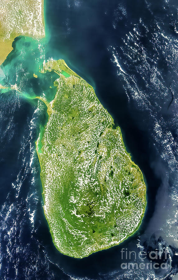 Sri Lanka From Space Photograph by M G Whittingham - Fine Art America