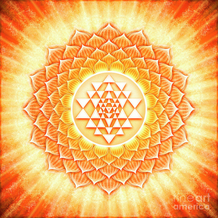 Sri Yantra - Lotus VII Digital Art by Dirk Czarnota - Pixels