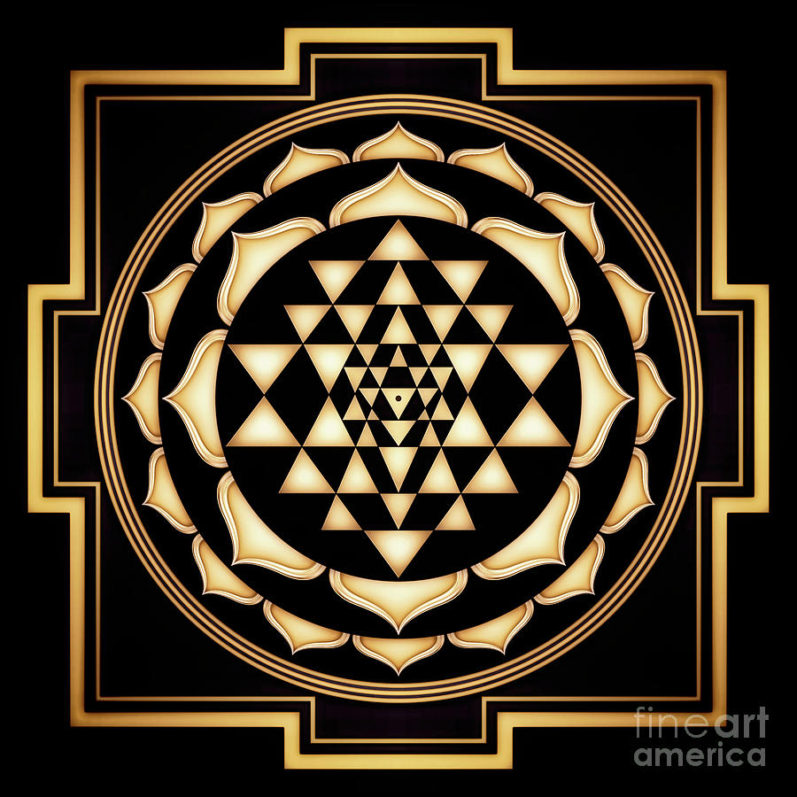 Sri Yantra - Light Golden Digital Art by Dirk Czarnota - Fine Art America