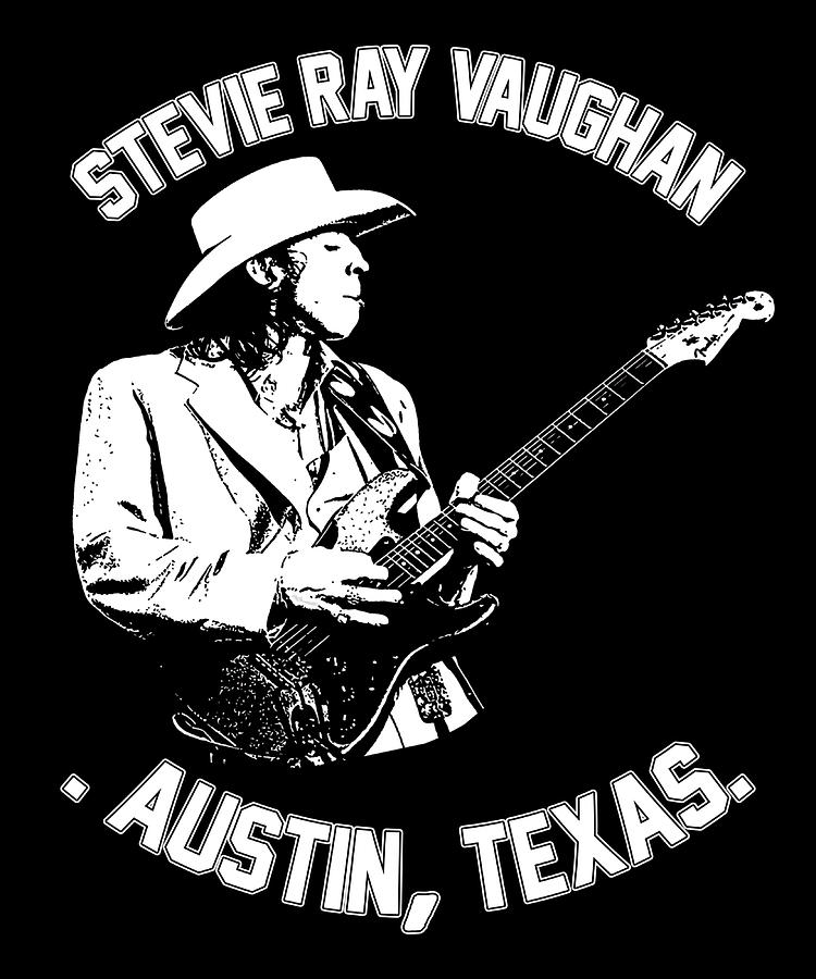 SRV Vintage Stevie Ray Vaughan Gifts for Fans Painting by Shaw Heather ...