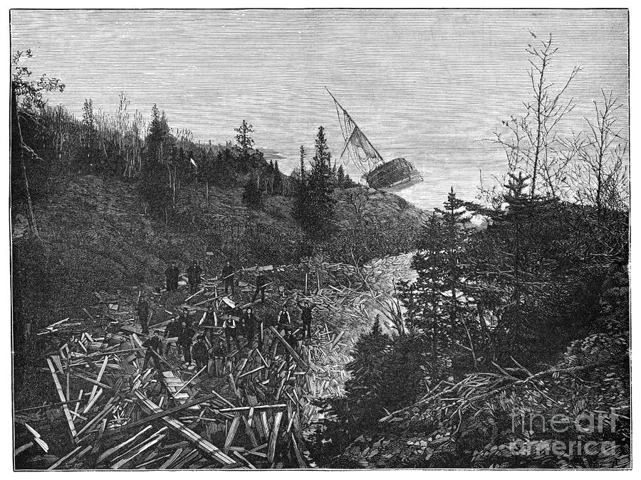 SS Algoma Shipwreck, 1885 Drawing by Granger