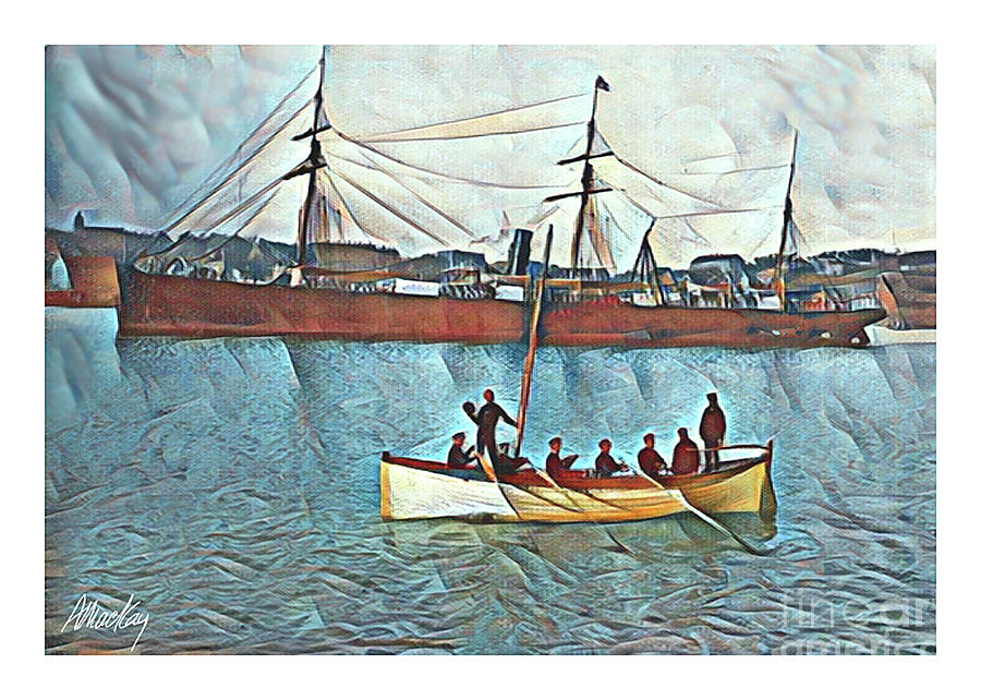 SS Anchoria and Crew  St Johns NFLD Digital Art by Art MacKay