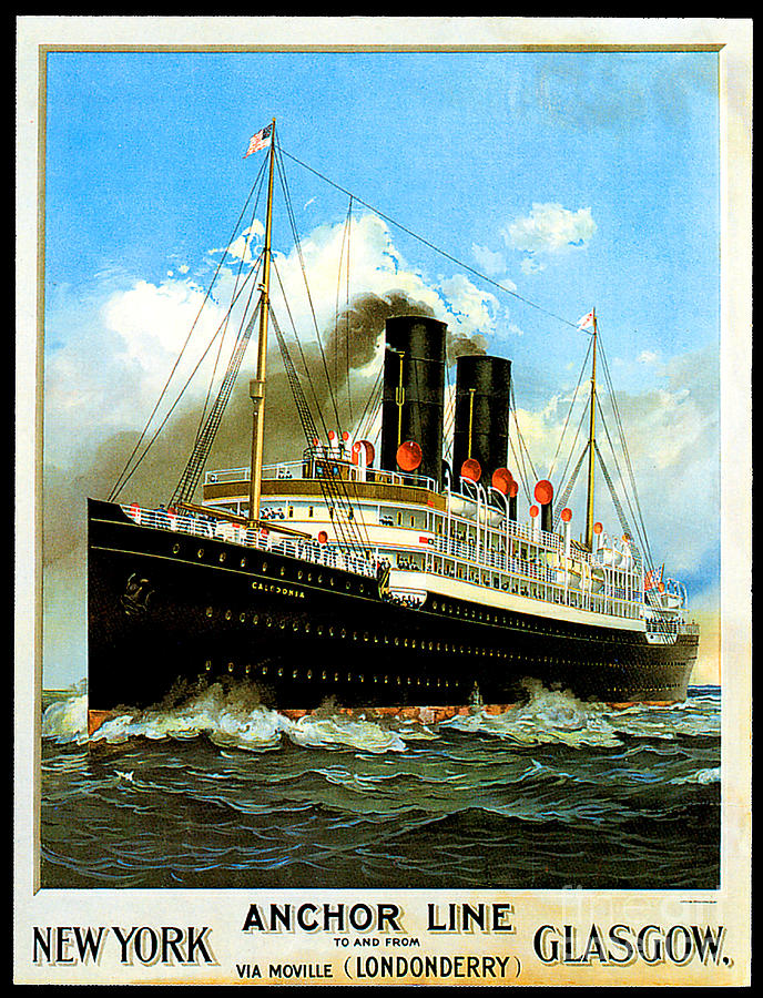 SS Cameronia 1911 Travel Poster Painting by Unknown