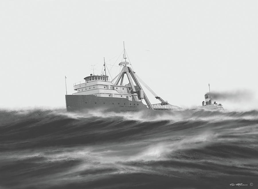 Ss Carl D. Bradley Painting by Captain Bud Robinson