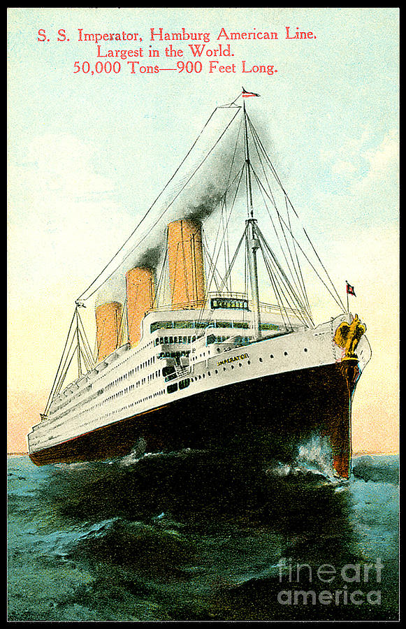 SS Imperator Hamburg America Line	 Painting by Unknown