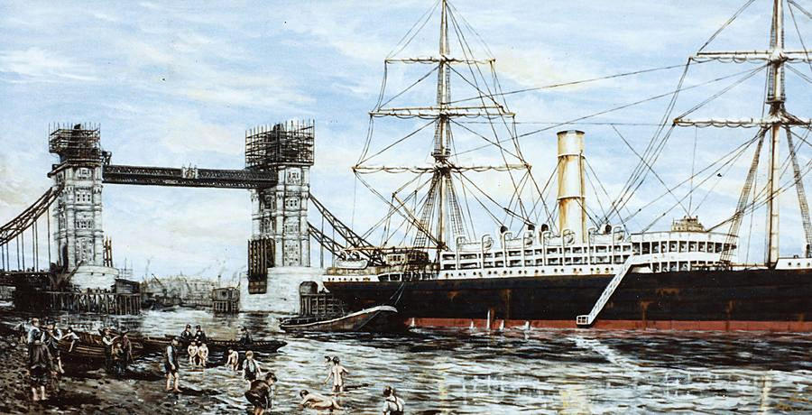 SS Ruahine. Painting by Mackenzie Moulton