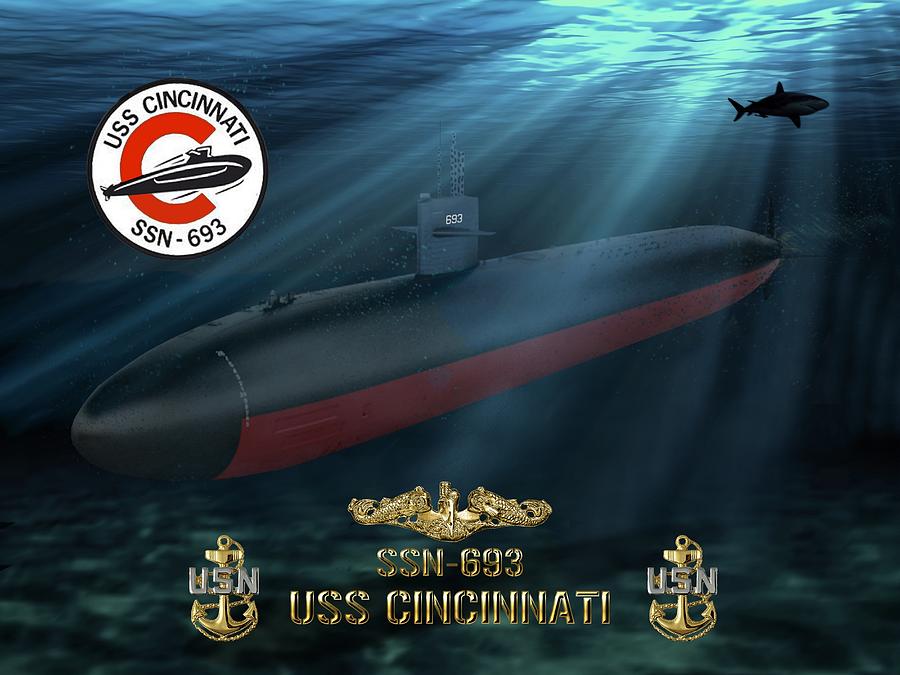 SSN-693 USS Cincinnati Digital Art by Mil Merchant - Fine Art America