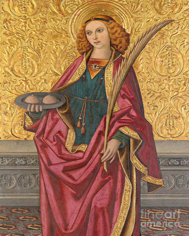 St. Agatha - CZSGA Painting by Vergos Workshop
