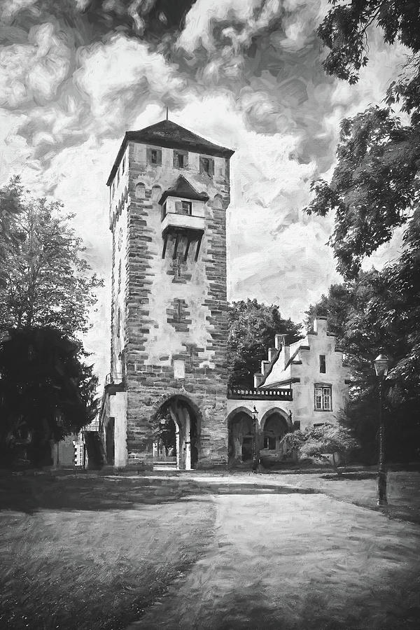 St Alban Tor Basel Switzerland Black and White  Photograph by Carol Japp