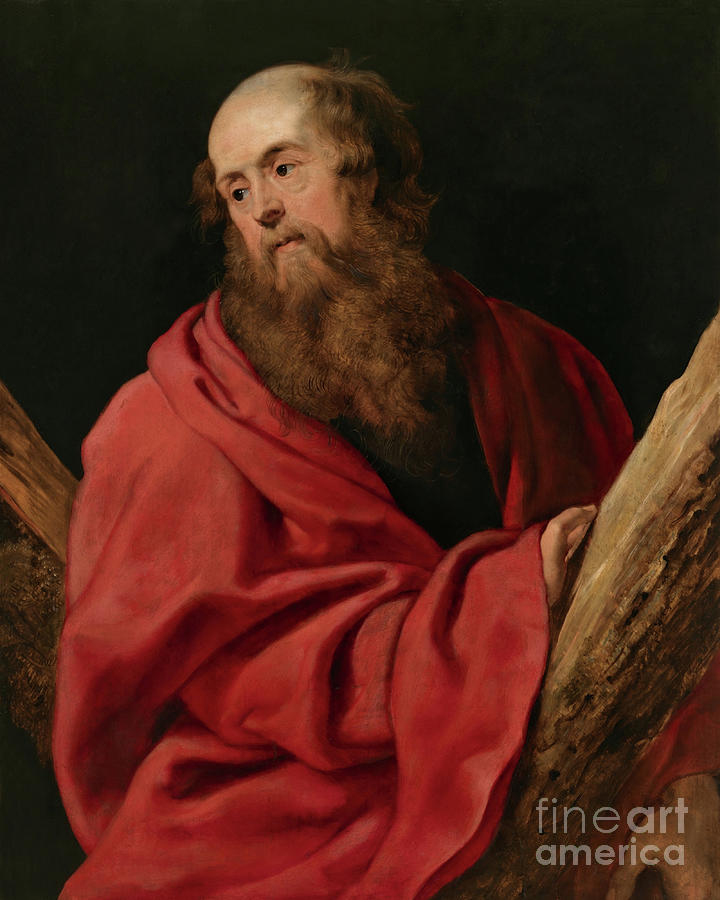 St. Andrew - CZREW Painting by Peter Paul Rubens
