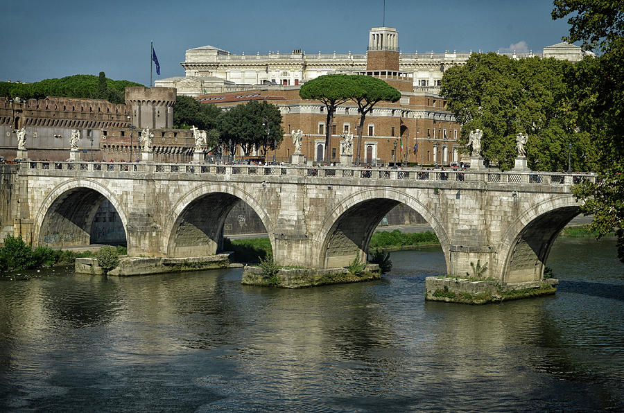 St. Angelo bridge - Rome Photograph by Rumiana Nikolova