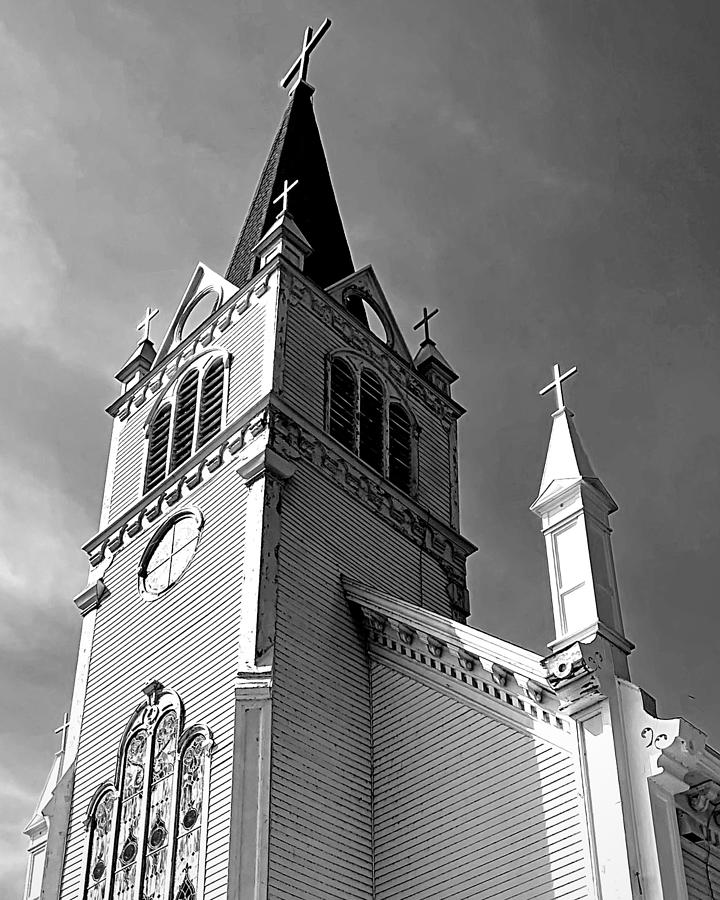 St Anne of Mackinac BW Photograph by Lee Darnell