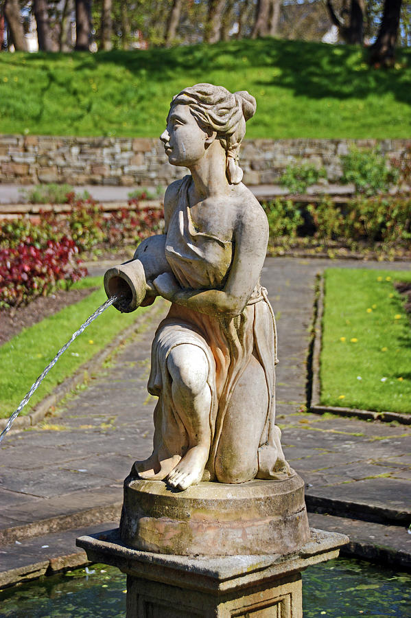 ST. ANNES. Ashton Park. Rose Garden Fountain. Photograph by Lachlan Main