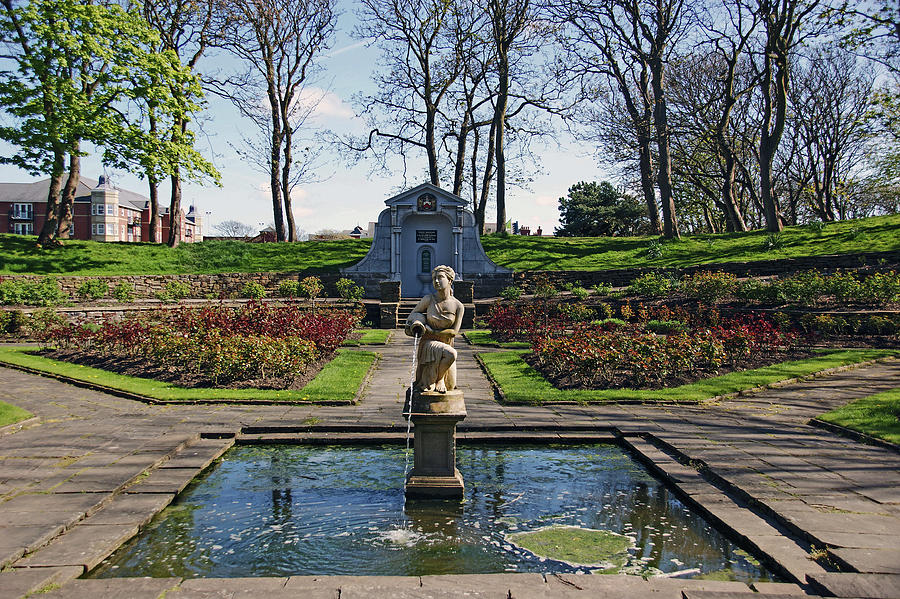 ST. ANNES. Ashton Park. The Rose Garden Fountain. Photograph by Lachlan Main