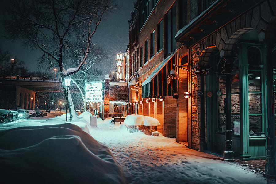 St Anthony Main during snow Photograph by Josh Hild