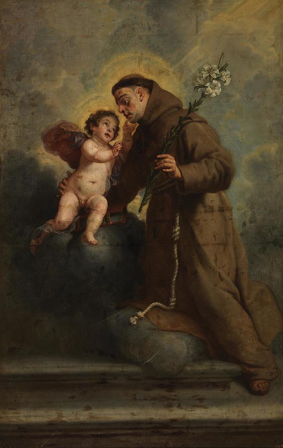 St Anthony Of Padua With The Child Jesus Painting By Gaspar De Crayer ...