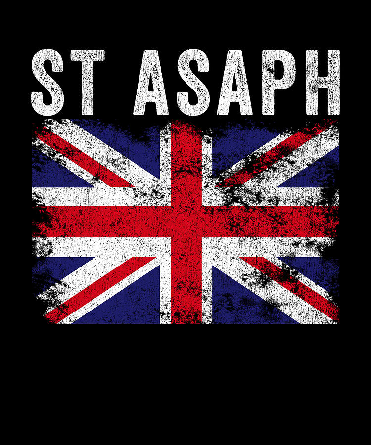 St Asaph UK Flag Wales Souvenir Digital Art by Vintage and Words - Fine ...