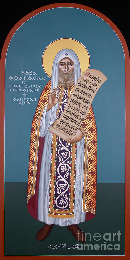 St. Athanasius the Great - RLAGR Painting by Br Robert Lentz OFM