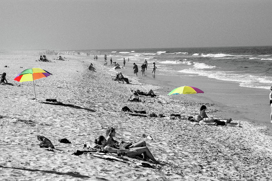 St Augustine Beach in Black and White Photograph by James C Richardson