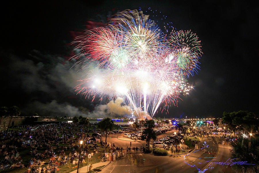 St. Augustine Fireworks Grand Final 2015 Photograph by Stacey Sather