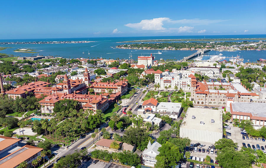 St. Augustine, Florida Aerial Photo Photograph by Michael Warren Fine