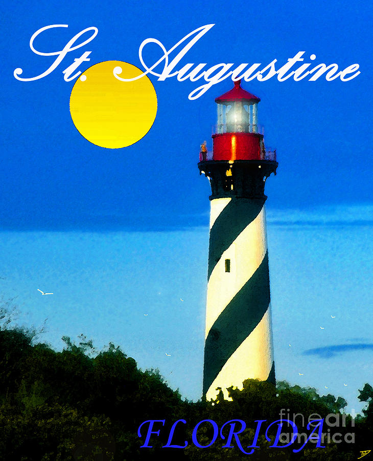 St. Augustine Florida Lighthouse Mixed Media