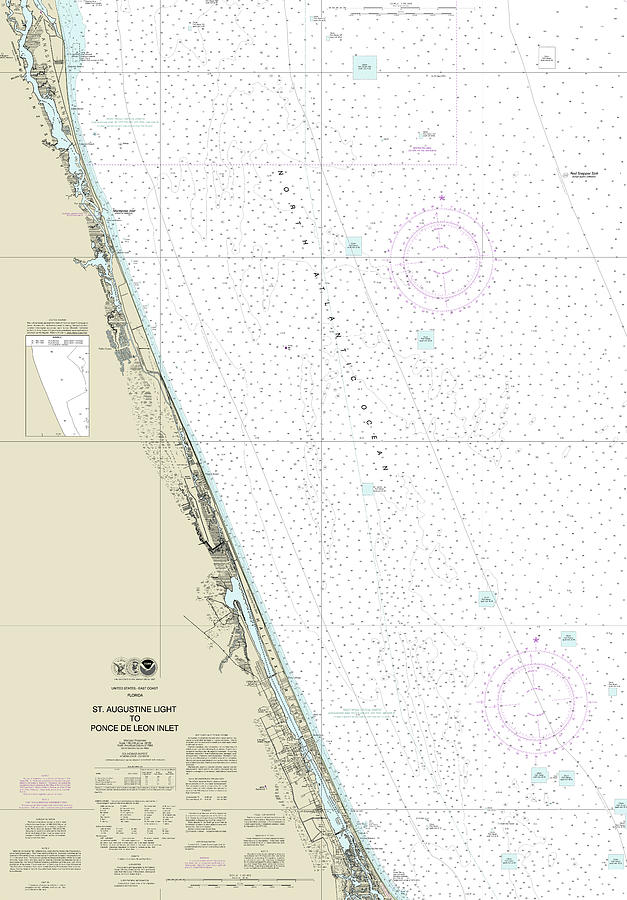 St Augustine Light to Ponce de Leon Inlet Chart 11486 No Borders ...