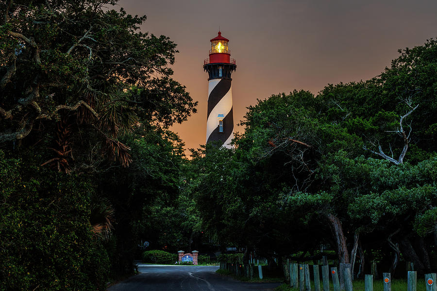 St. Augustine Lighthouse from Lighthoise Park Photograph by Bryan Williams