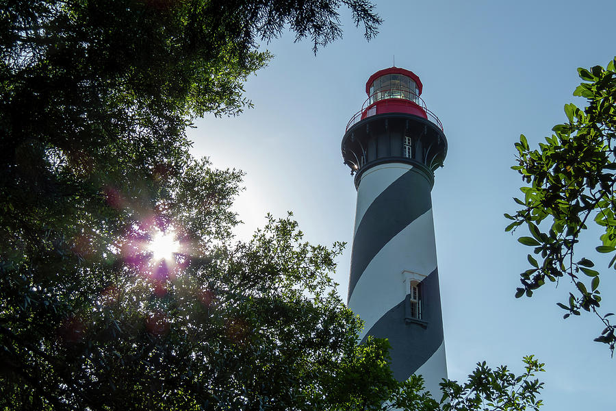 Lighthouse Photograph - St. Augustine Lighthouse in color by Jeffrey Holbrook
