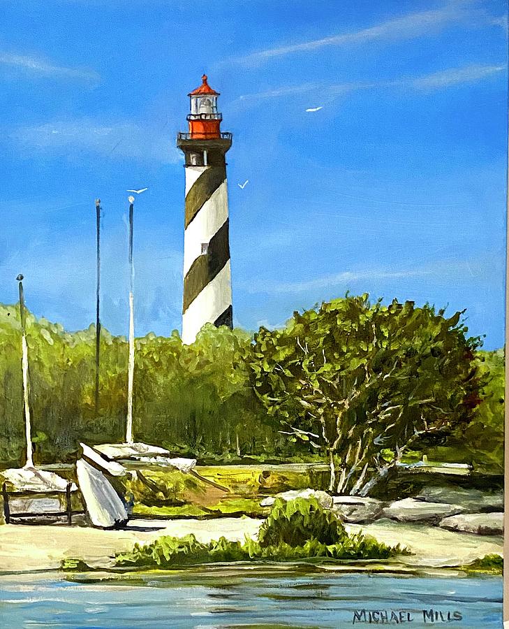 St. Augustine Lighthouse Painting by Michael Mills - Fine Art America