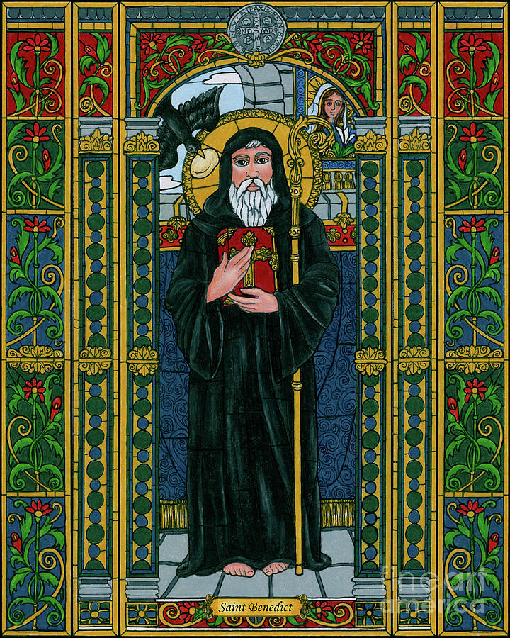 St. Benedict of Nursia BNDIC Painting by Brenda Nippert Fine Art America