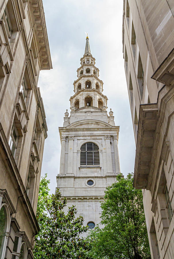 St Brides Church London  Photograph by Shirley Mitchell