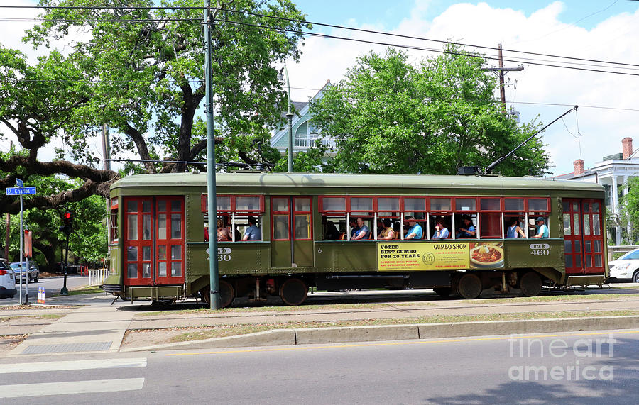 St Charles Ave Trolly Photograph by Steven Spak