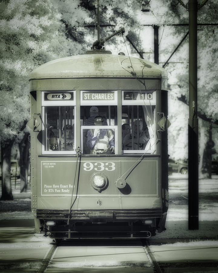  St. Charles Streetcar Infrared Photograph by Jerry Fornarotto
