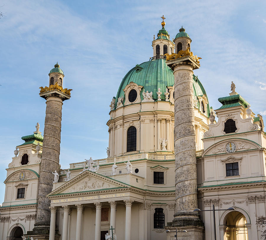 St. Charless Church in Vienna Closeup Photograph by Mikeinlondon