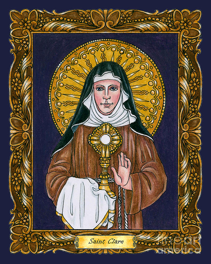St. Clare of Assisi - BNCSF Painting by Brenda Nippert