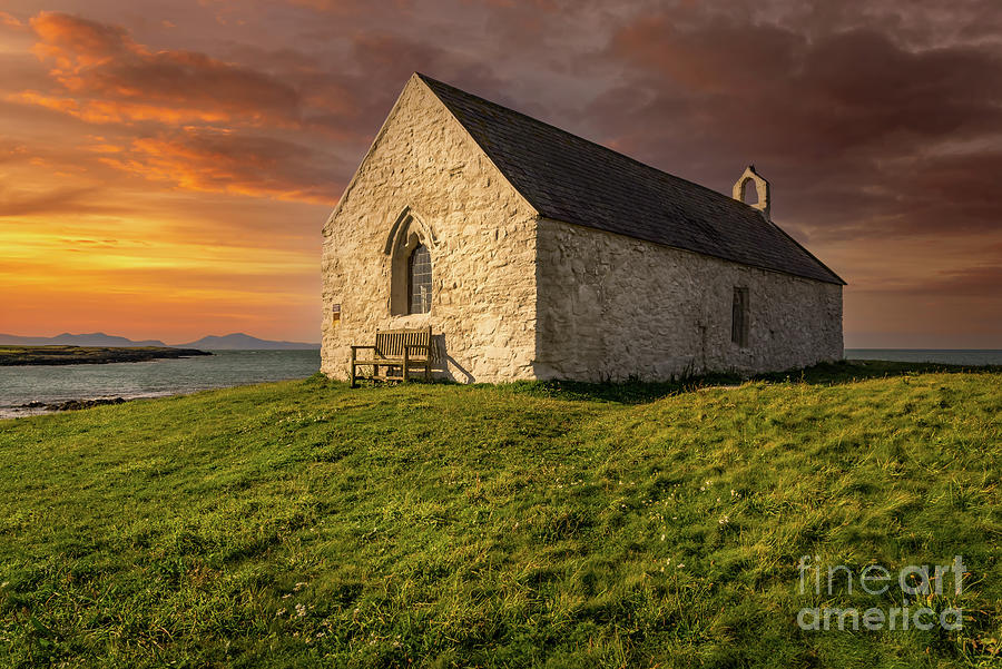 St Cwyfan Church Anglesey  Photograph by Adrian Evans